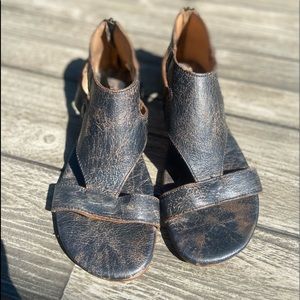 BED STÜ Soto Leather Sandals Silver Lux